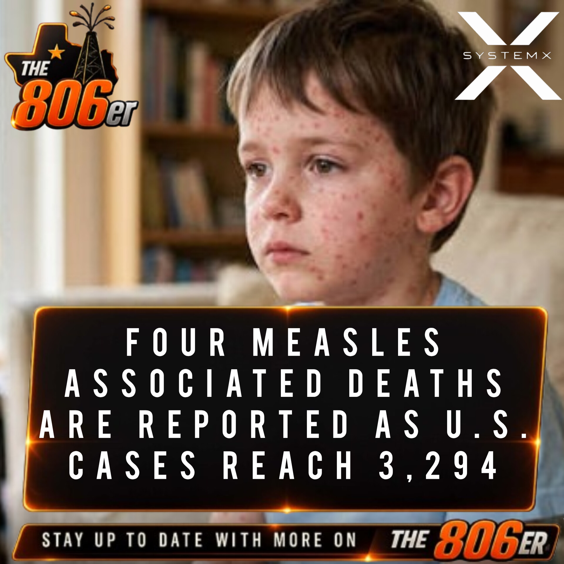 FOUR MEASLES ASSOCIATED DEATHS ARE REPORTED AS U.S. CASES REACH 3,294