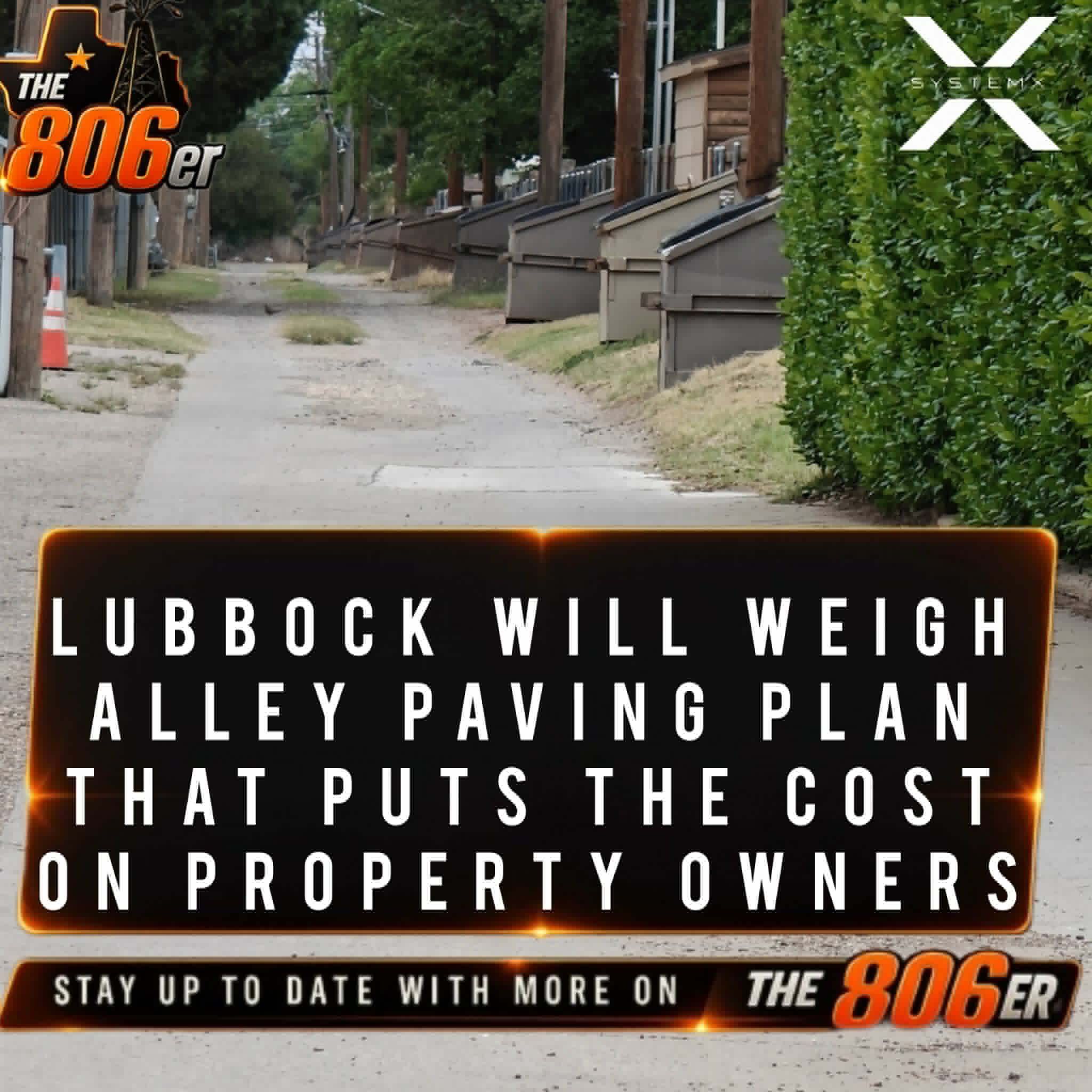Lubbock Will Weigh Alley Paving Plan That Puts the Cost on Property Owners
