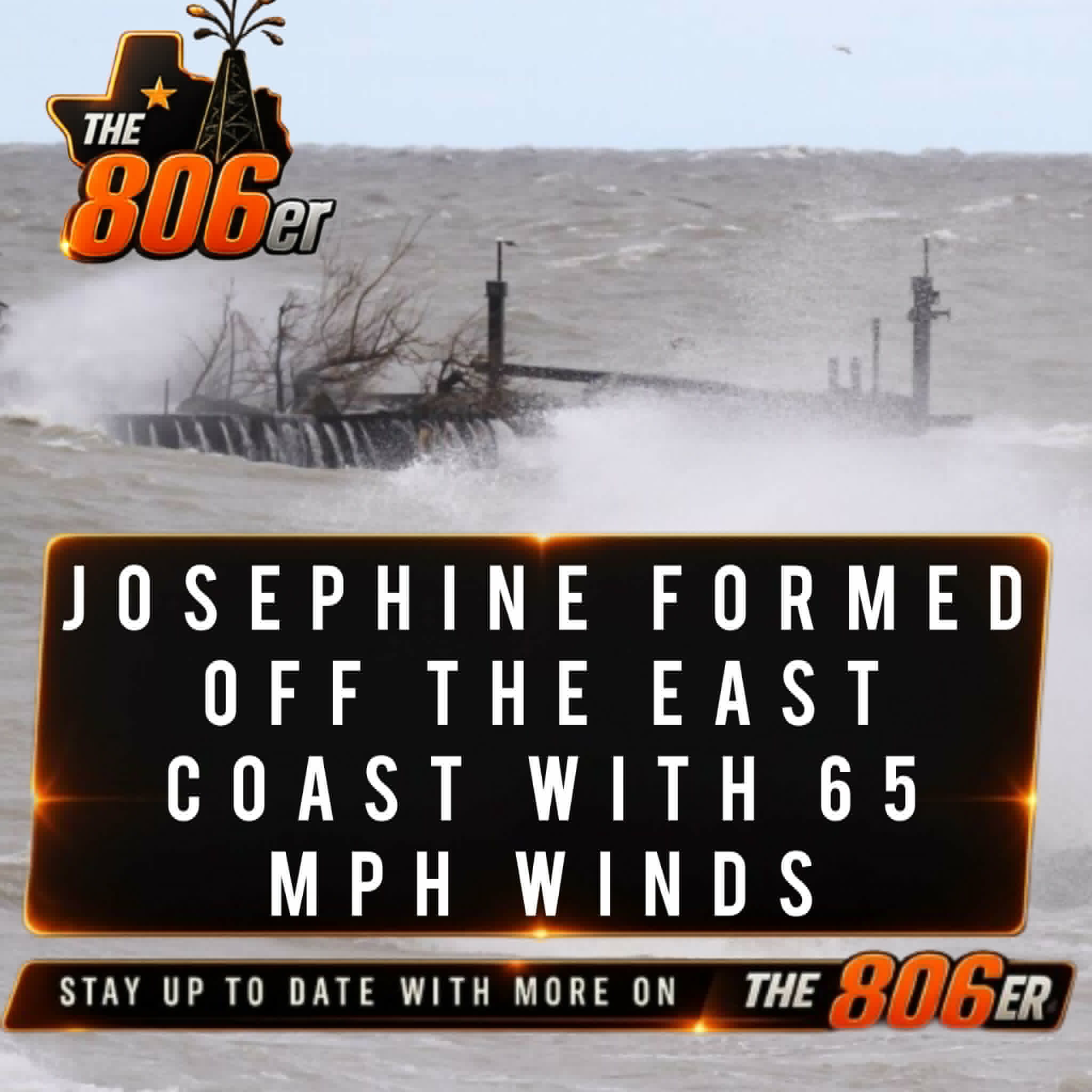 Josephine Formed Off the East Coast With 65 mph Winds