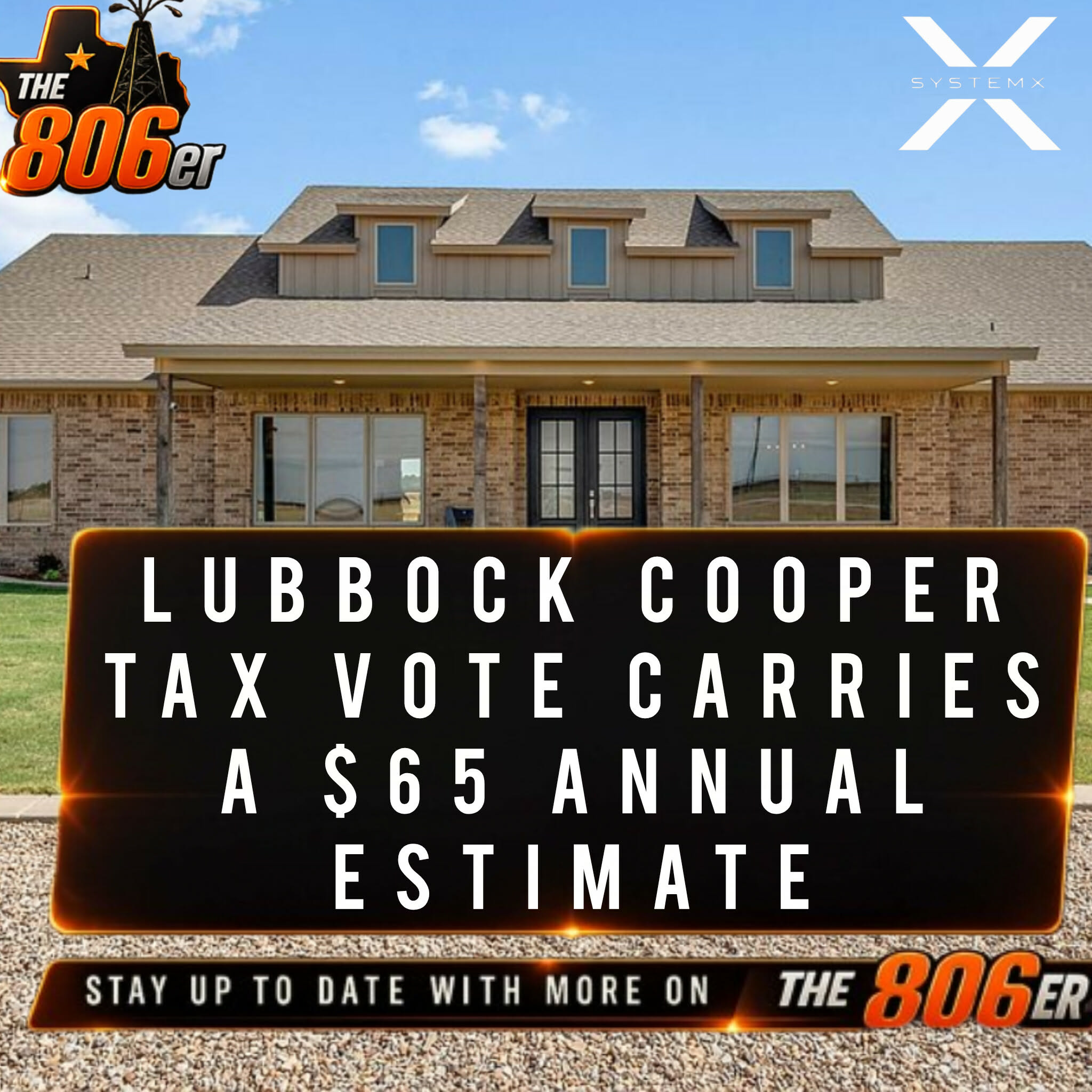 Lubbock Cooper Tax Vote Carries a $65 Annual Estimate