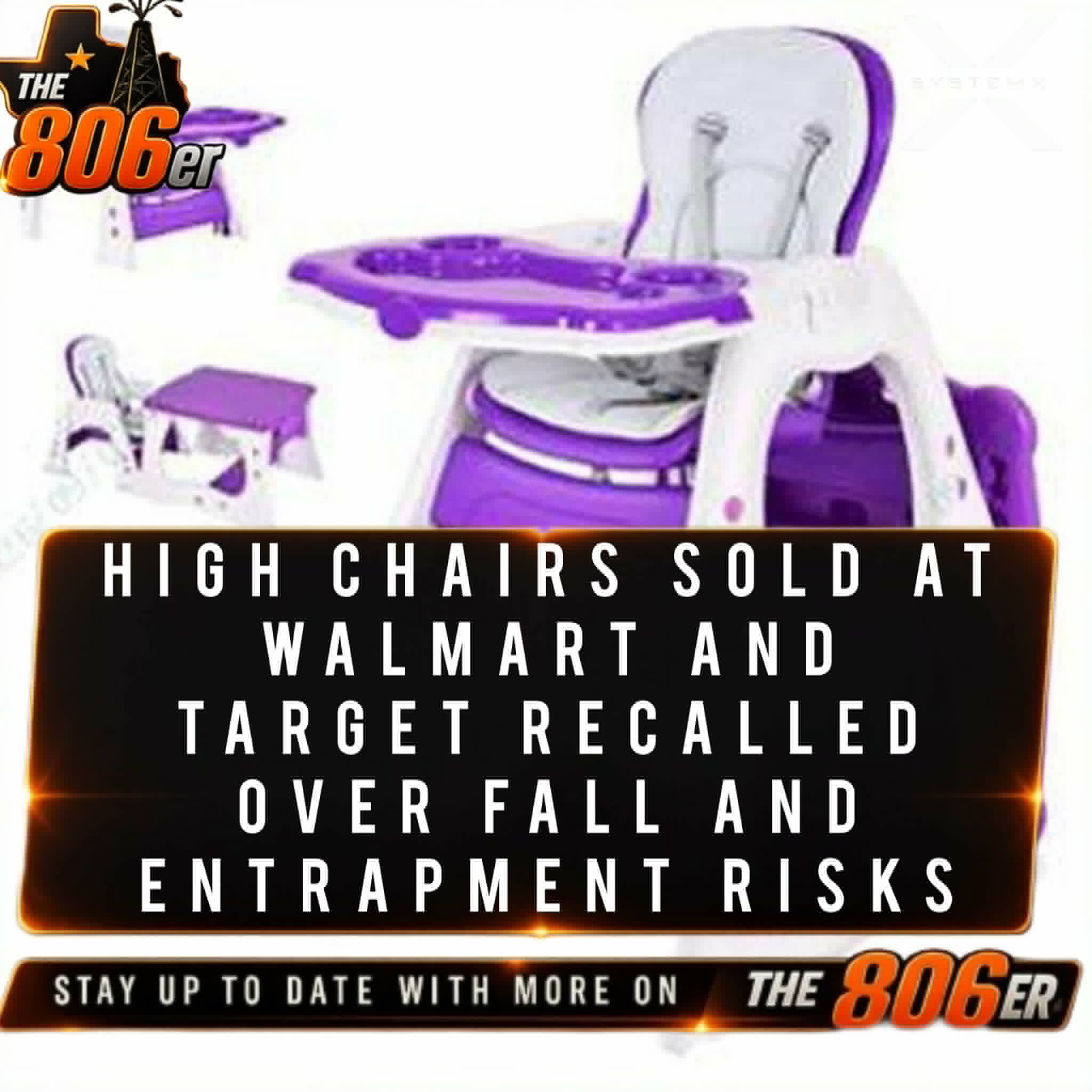 High Chairs Sold at Walmart and Target Recalled Over Fall and Entrapment Risks