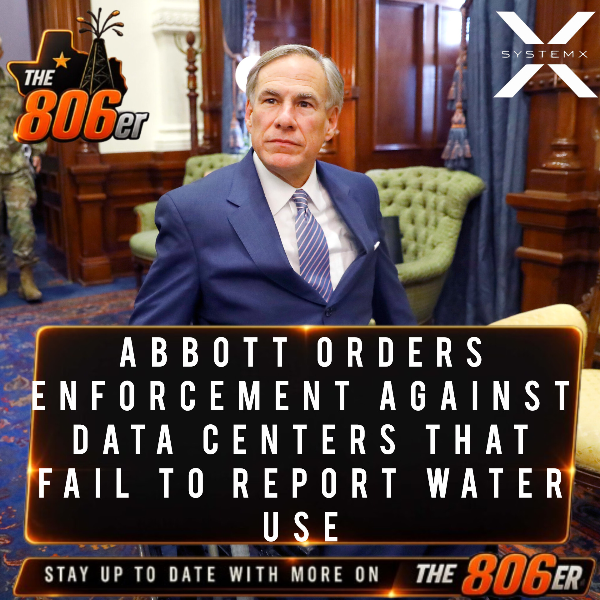 ABBOTT ORDERS ENFORCEMENT AGAINST DATA CENTERS THAT FAIL TO REPORT WATER USE