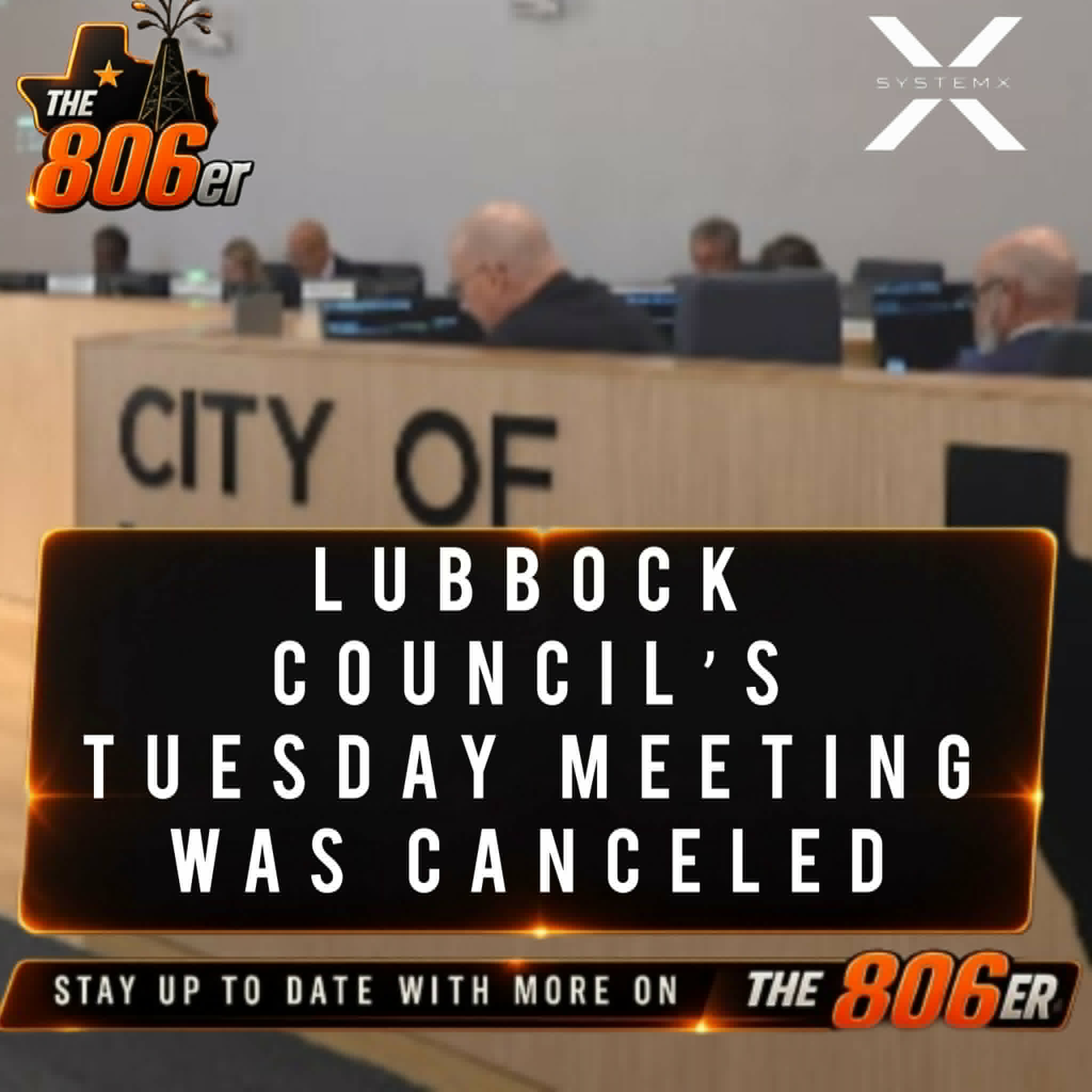 LUBBOCK COUNCIL’S TUESDAY MEETING WAS CANCELED