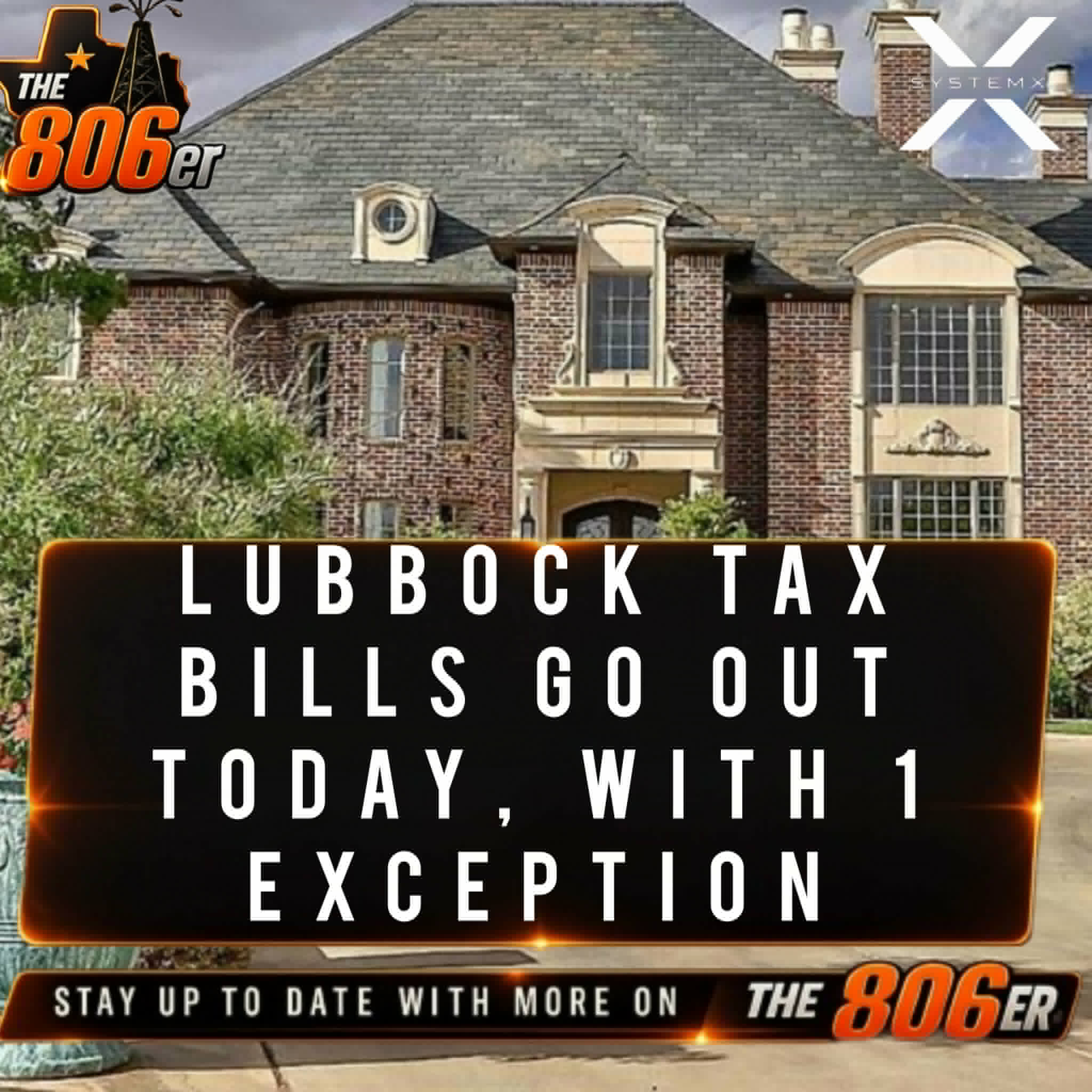 Lubbock Tax Bills Go Out Today, With 1 Exception