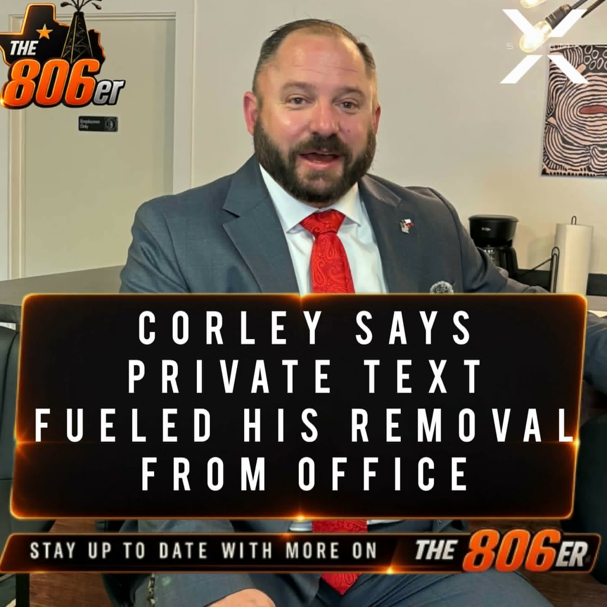 Corley Says Private Text Fueled His Removal From Office