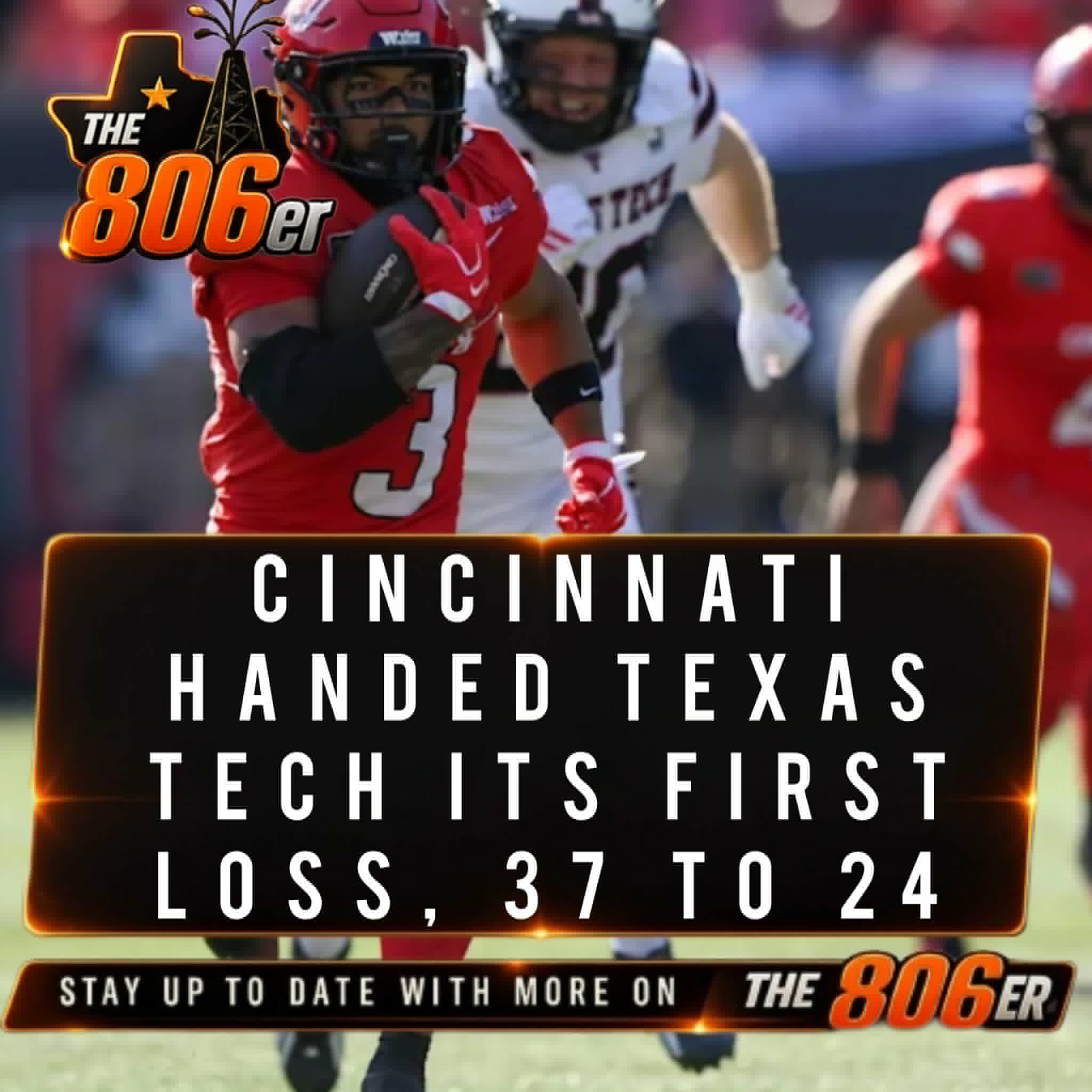 Cincinnati Handed Texas Tech Its First Loss, 37 to 24