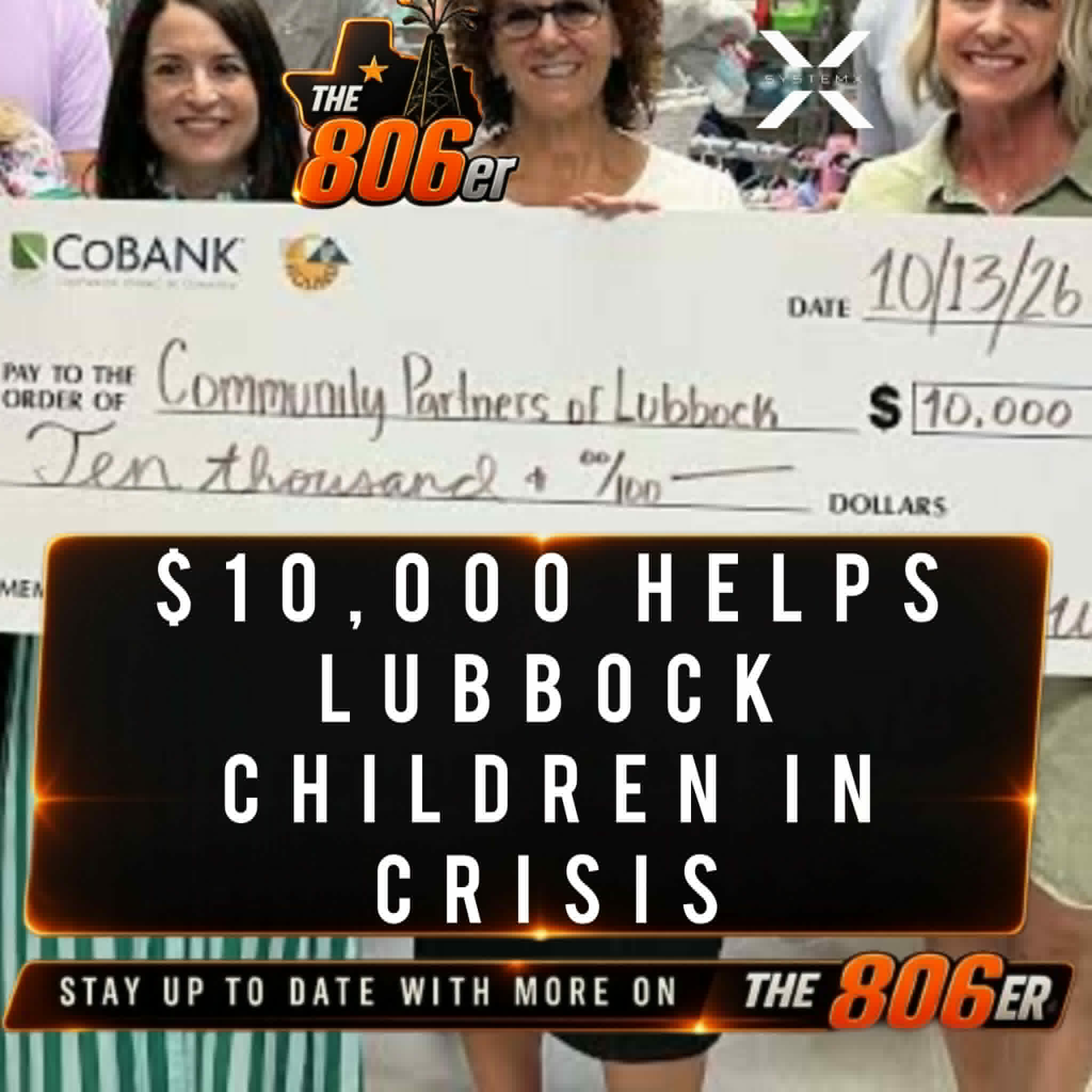 $10,000 Helps Lubbock Children In Crisis