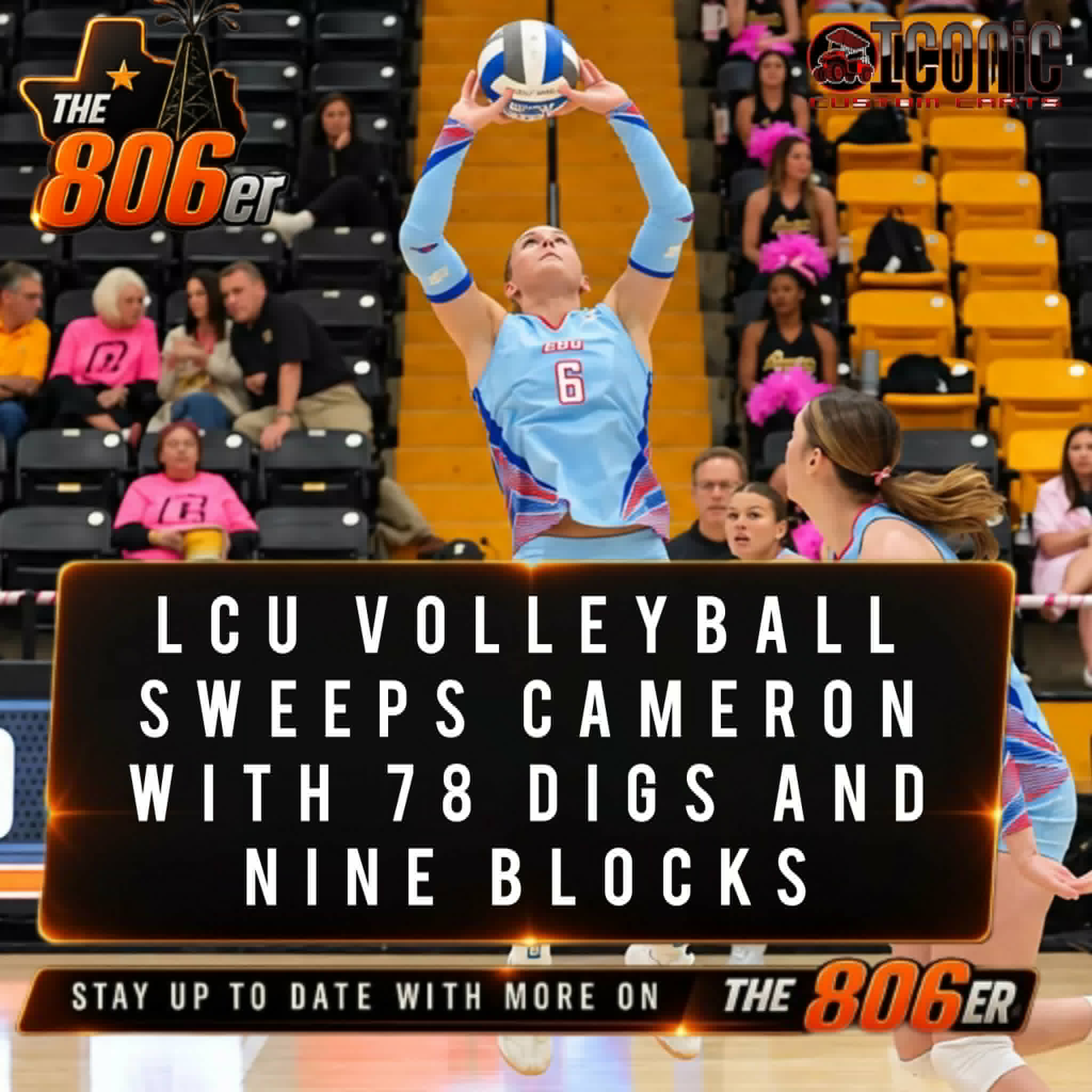 LCU VOLLEYBALL SWEEPS CAMERON WITH 78 DIGS AND NINE BLOCKS